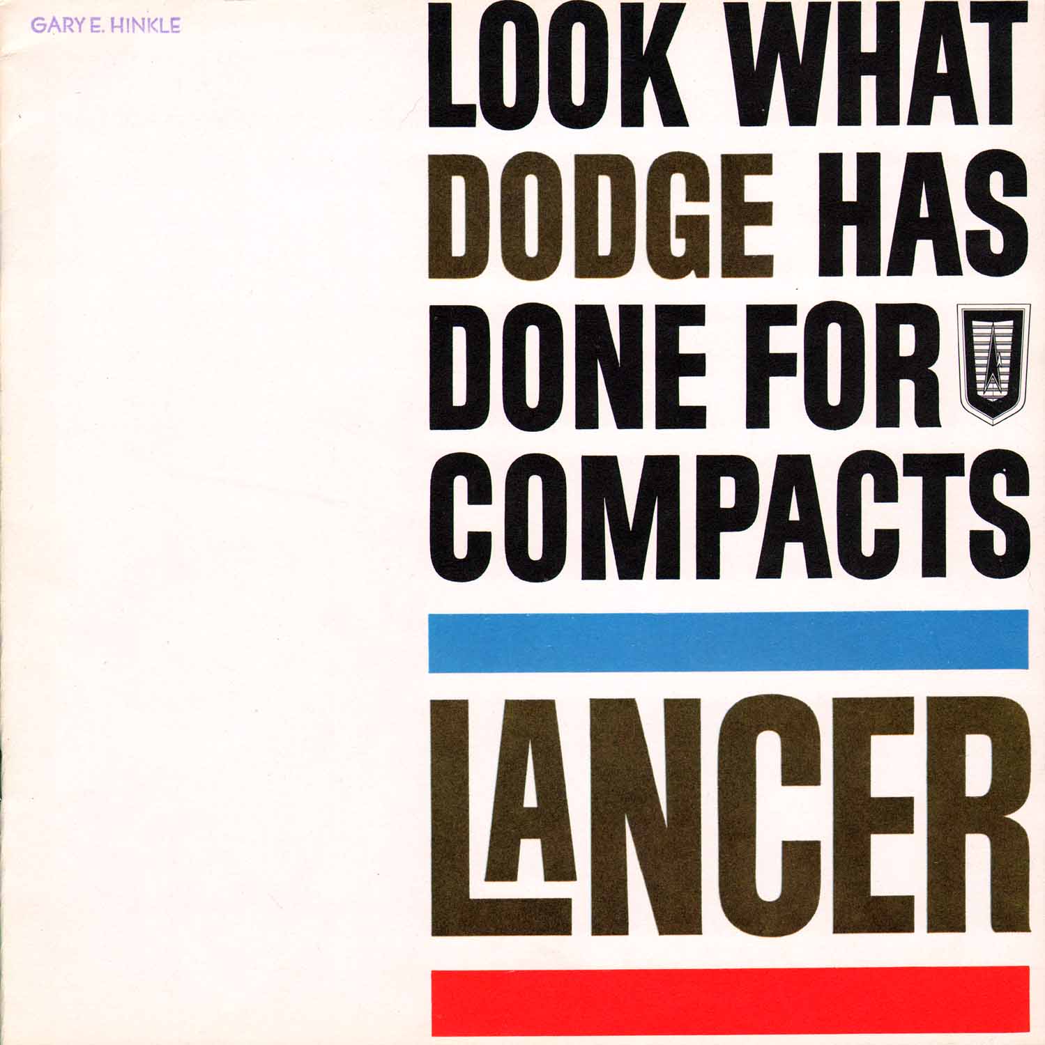 1961 Dodge Lancer Prestige Brochure